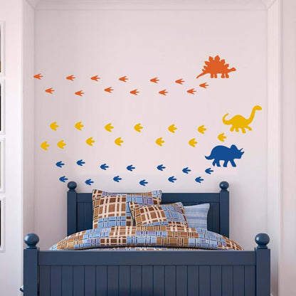 Dinosaur Wall Decals Set | Removable Waterproof Stickers for Kids Room Decor