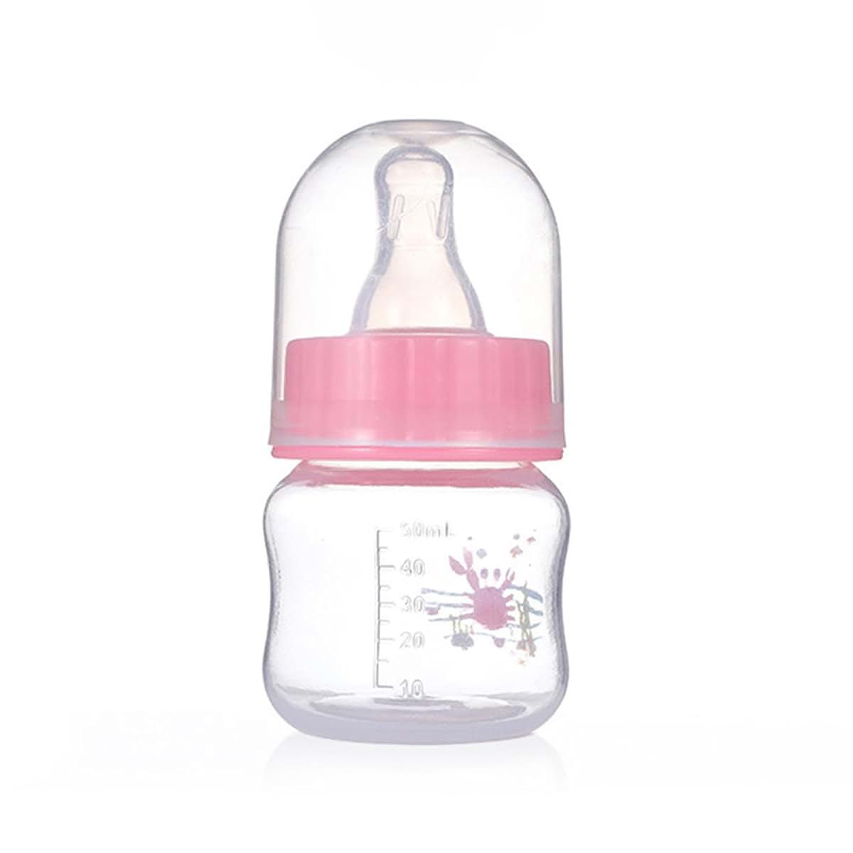 Gllehkt Baby Bottle Portable Baby Nursing Bottle 1.7oz Wide Neck Natural Flowing Easy to Clean Milk Bottle for Infant (photo 4)