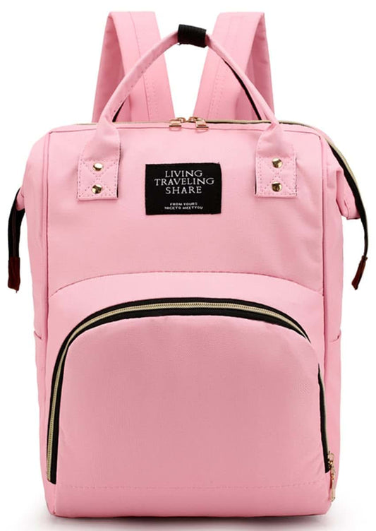 YYFRIEND Multi-Function Large Capacity Diaper Bag Backpack in Pink