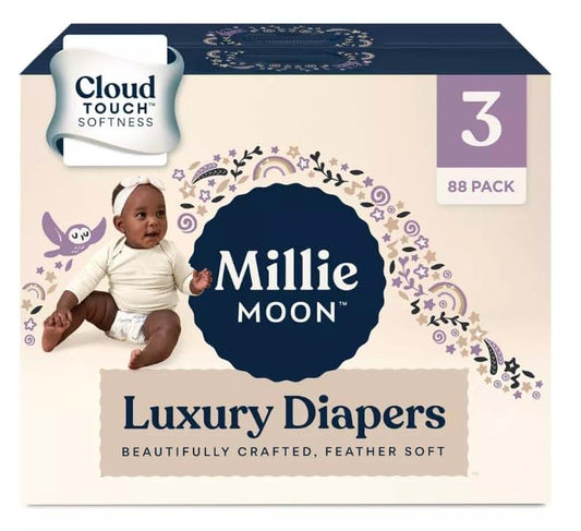 Milli~Moon Luxury Diapers Size 3, 88 Count