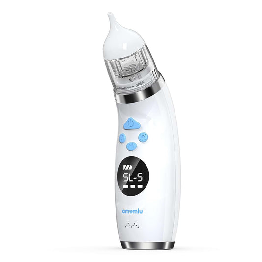 AMOMLU NoseRelief Go Electric Nasal Aspirator for Baby, Baby Nose Sucker, Strong Suction, Water-Assisted Internal