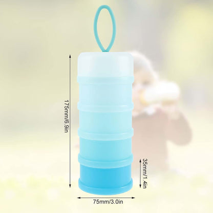 Manwetye 2 PCS 4 Layers Sakura Baby Milk Formula Dispenser & Container Box for Travel (Blue) (photo 2)