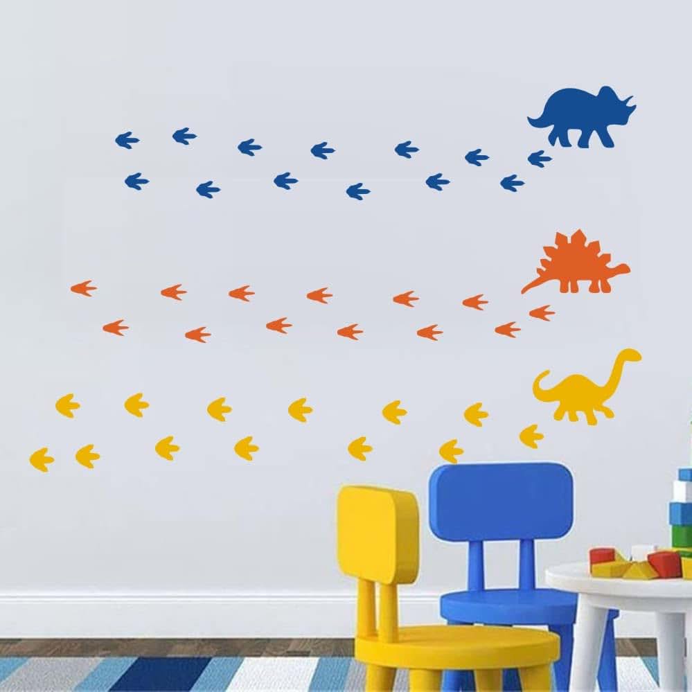 Dinosaur Wall Decals Set | Removable Waterproof Stickers for Kids Room Decor