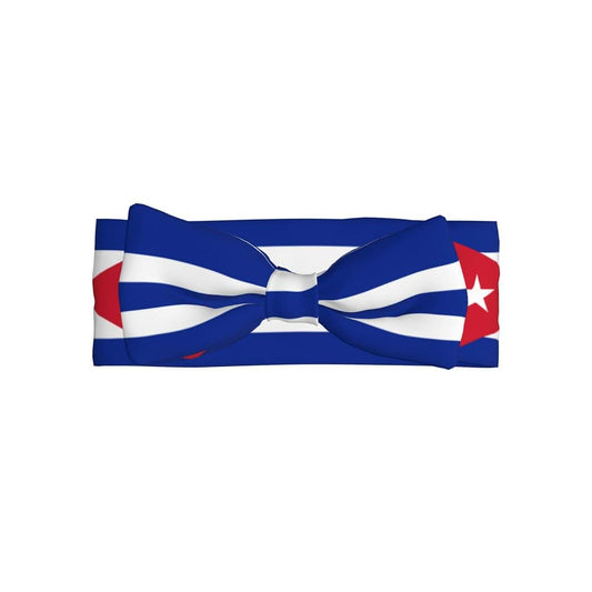 WXZYFP Cuban flag Baby bow headband, printed, colorful and varied, soft and skin-friendly, good elasticity