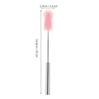 Semi-Automatic Rotating Silicone Bottle Cleaning Brush for Bottles and Mugs