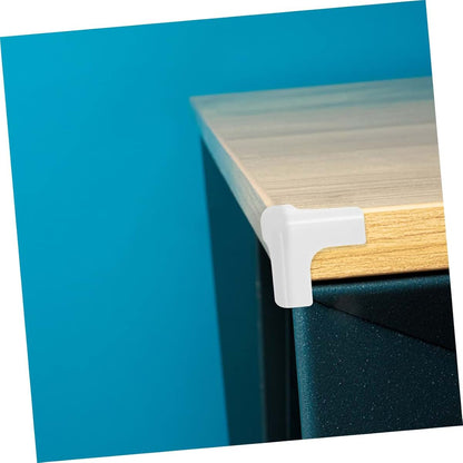White Silicone Corner Protectors for Furniture and Desks