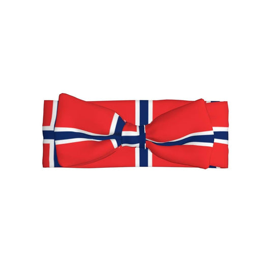 WXZYFP Norwegian flag Baby bow headband, printed, colorful and varied, soft and skin-friendly, good elasticity
