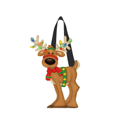 Briarwood Lane Christmas Door Hanger 21x11 Reindeer in Lights