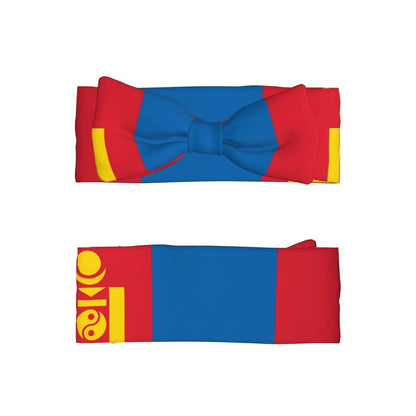 XZDZDX Mongolian Flag Infant Baby Headband Soft Polyester Knot Bow Headwrap (photo 2)