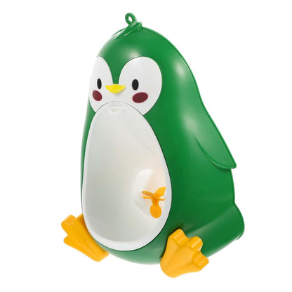 BabyOneStop Penguin Potty Training Urinal for Boys, Wall Mounted Adjustable Height, ABS, Green