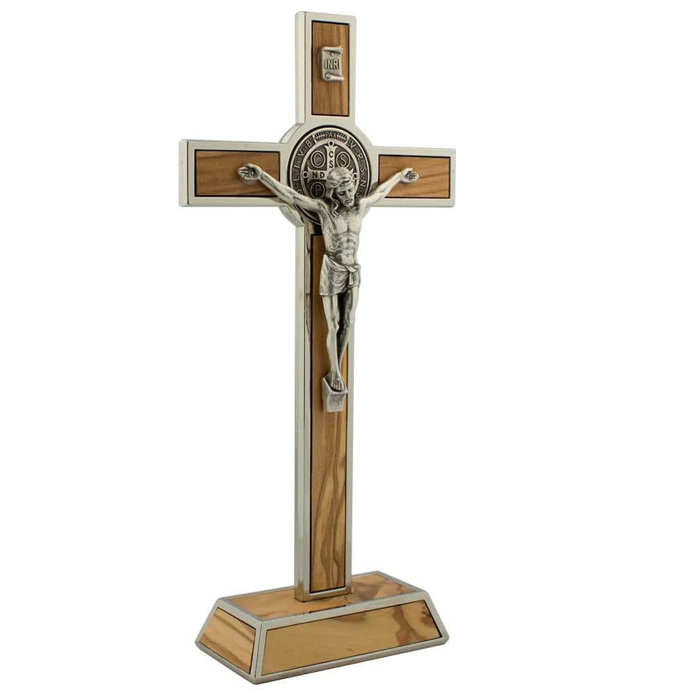 Village Gift Importers Standing Saint Benedict Medal Crucifix (photo 2)