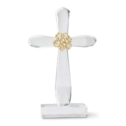 Zhao Xiang Standing Cross Decor, Clear Resin Baptism Gift