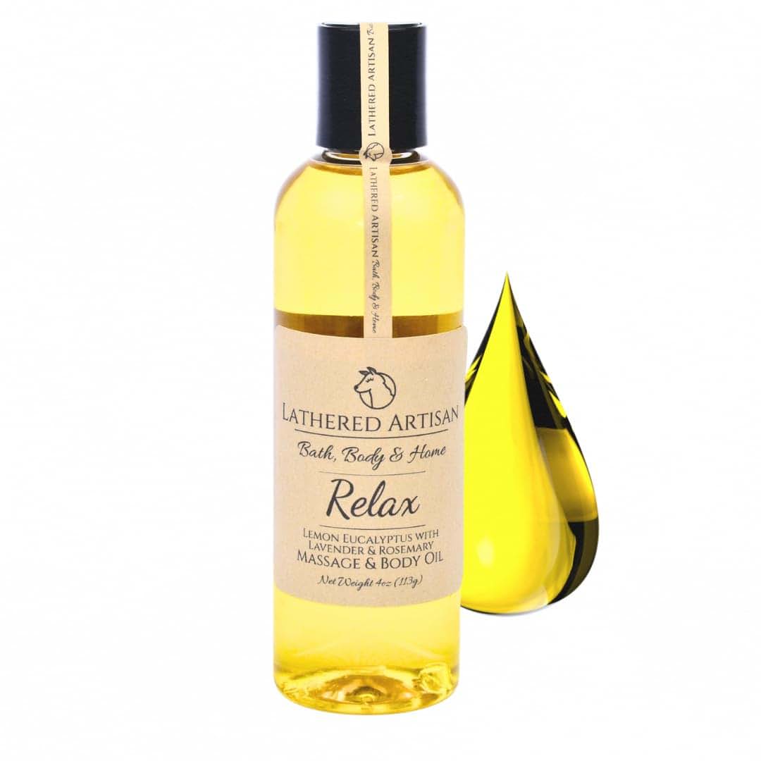 Lemon Eucalyptus Massage & Body Oil | 4 Oz Plant-Based Essential Oil Scented
