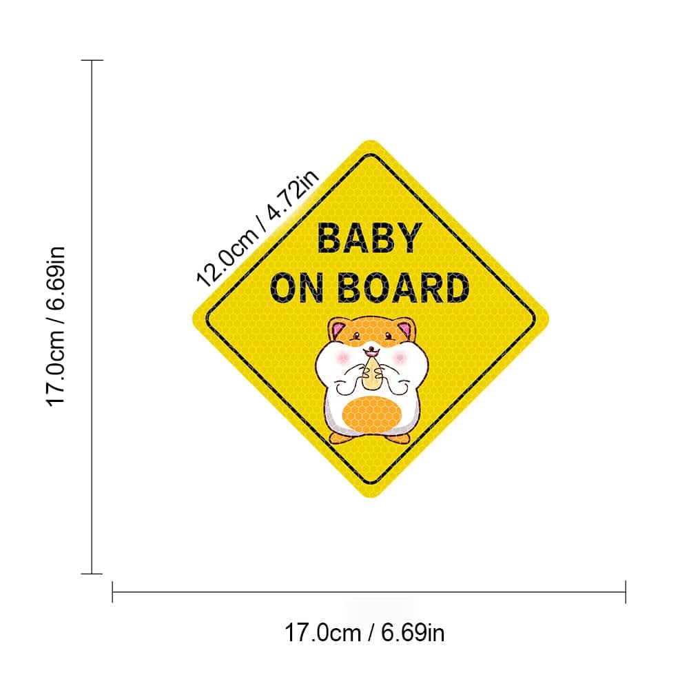 Dreothy Baby On Board Reflective Car Stickers