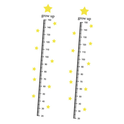 Star Design Growth Chart Sticker for Kids' Room Decor