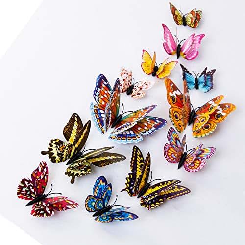 Tiandimy 3D Butterfly Wall Decals For Kids Room Decor