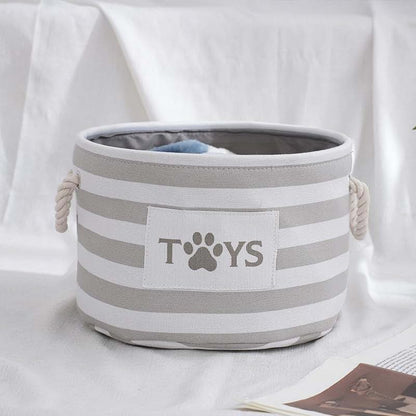 Flaxarne Cartoon Doll Pattern Kids Storage Box, Linen Toy Organizer (photo 2)