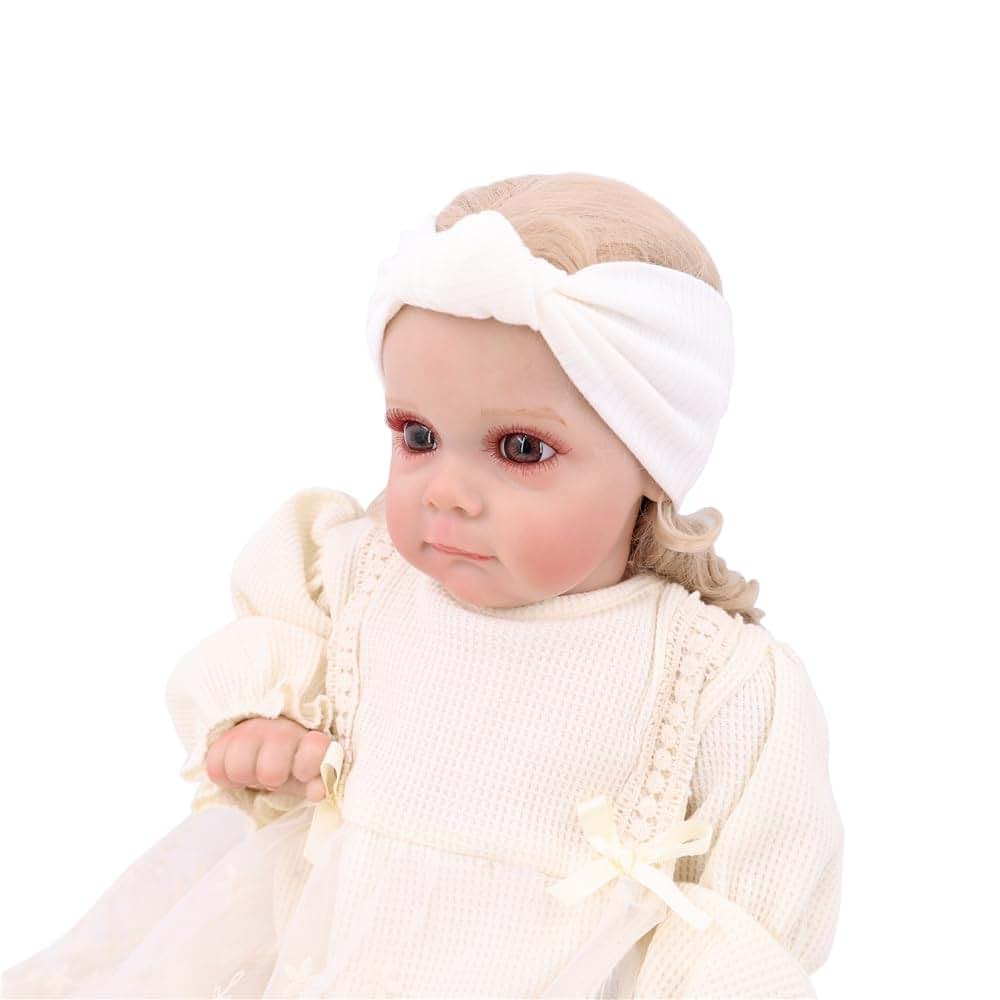Gebelle 16 Pack Soft Knot Baby Headbands with Hair Bows, Cotton Blend for Newborn to Toddler