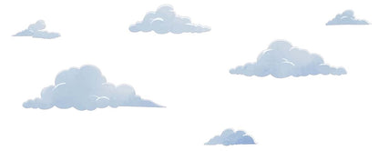 Rain Cloud Mural Vinyl Wall Decal for Nursery or Bedroom