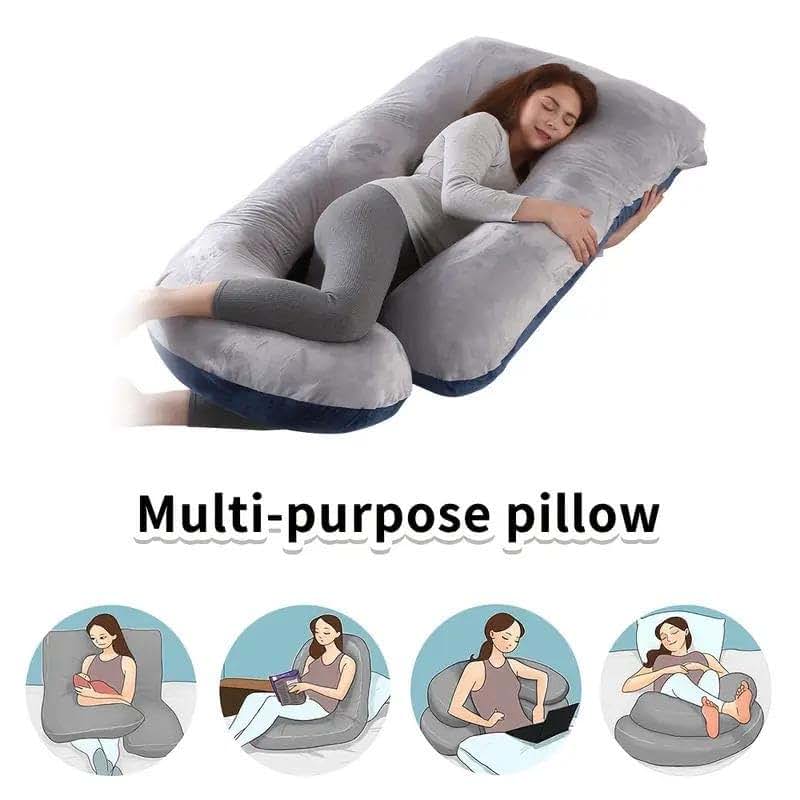 Dreamy Pillows J-Shaped Pregnancy Pillow With Mint Green Jersey Cover (photo 2)