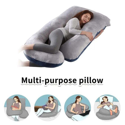 Dreamy Pillows J-Shaped Pregnancy Pillow With Mint Green Jersey Cover (photo 2)