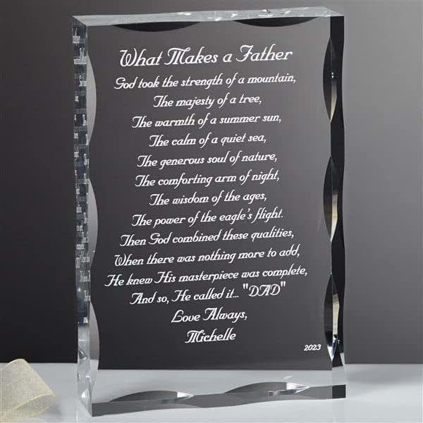 Personalization Universe My Father Poem Engraved Acrylic Keepsake for Dad (photo 2)
