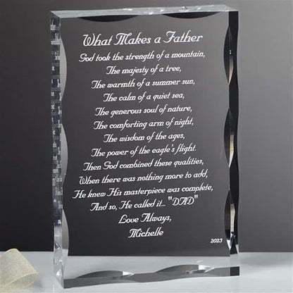 Personalization Universe My Father Poem Engraved Acrylic Keepsake for Dad (photo 2)