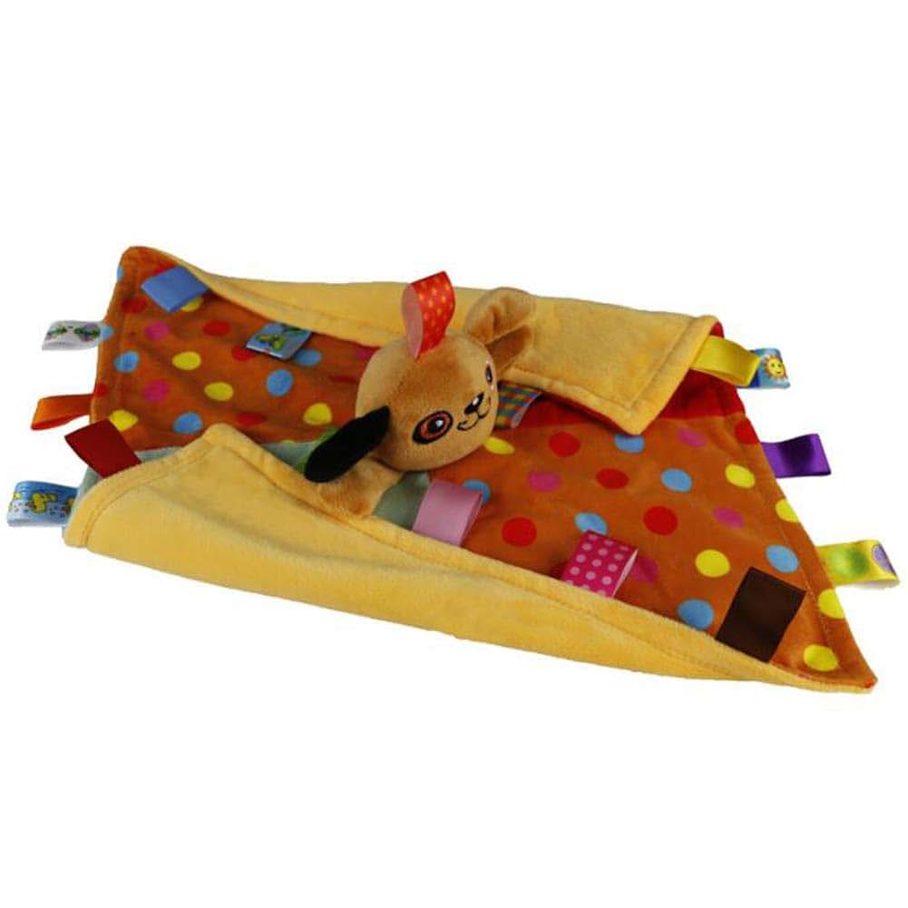 Inchant Taggie Taggy Baby Security Blanket with Brown Dog Stuffed Animal (photo 2)