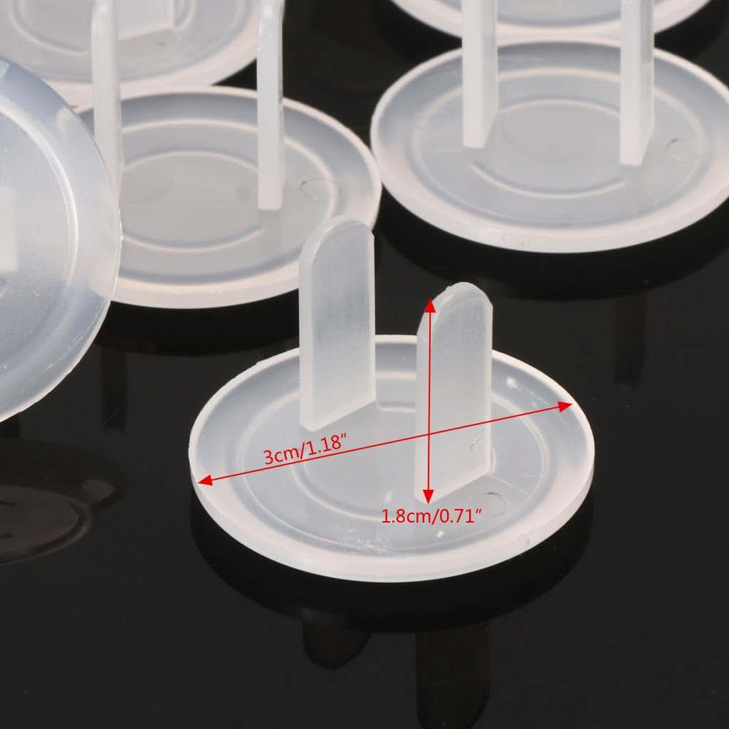 Acahhotxx 10 Pcs White US Power Socket Outlet Safety Guard Covers