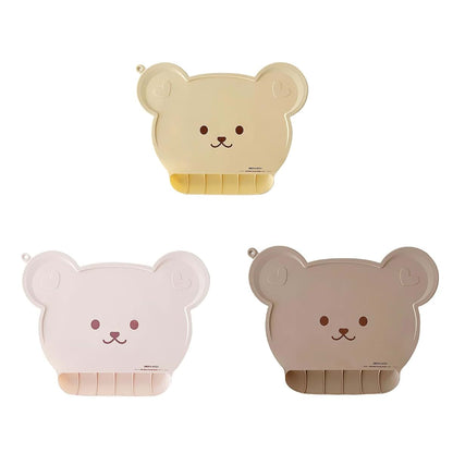 Shinycome Cute Bear Silicone Kids Placemat with Food Catching Pocket, Non-Slip