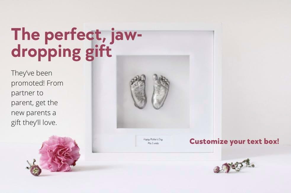 Happy Stages Baby Keepsake Hand Casting Kit With Custom Shadow Box Frame (photo 2)