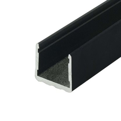 Outwater Aluminum U-Channel Edge Guard For Shelving, 46 Inch Black