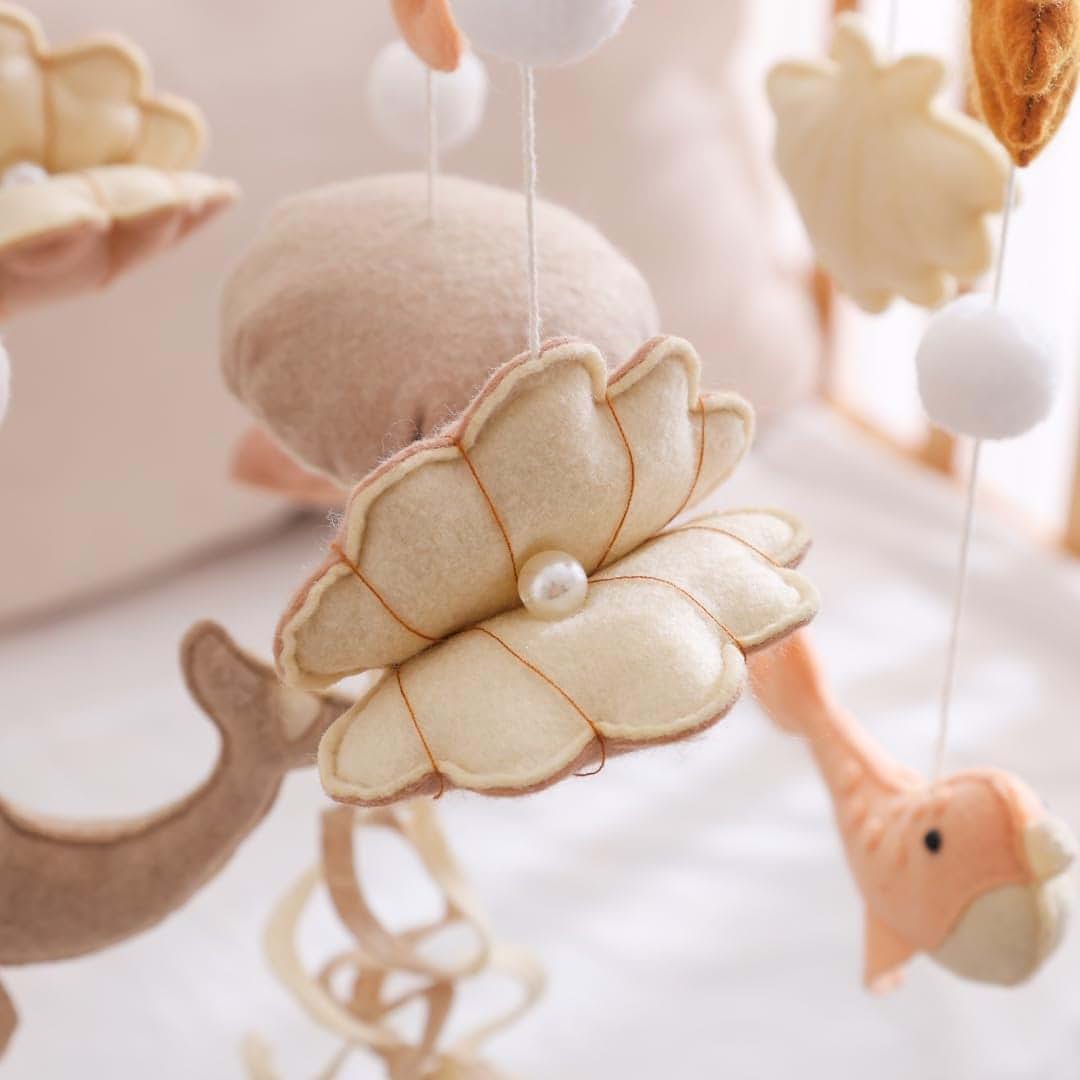 MHADBKH Crib Mobile, Ocean Nursery Ceiling Decor Handmade Gifts for Birthday
