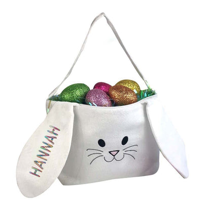 GiftsForYouNow Personalized Embroidered Name Bunny Basket (photo 2)