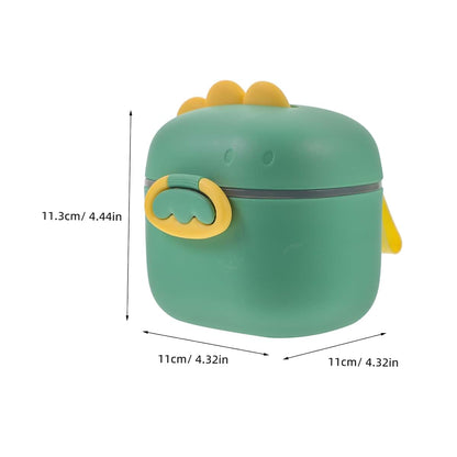 FUNOMOCYA Portable Formula Dispenser for Travel, 400ml Airtight Milk Powder Holder, Dinosaur Design