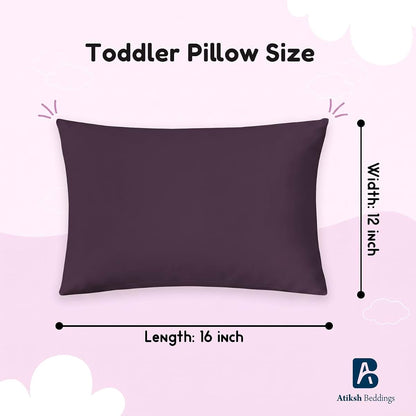 Atiksh Beddings™ 12x16 Inches Envelope Closure Toddler Pillow Cases Set of 2, 100% Soft Egyptian Cotton Kids Travel (photo 2)