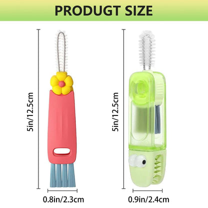 3-in-1 Cup Lid Gap Cleaning Brush Set for Bottles and Appliances