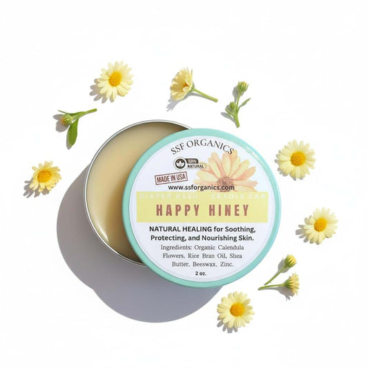 Serendipitous Summer Farms SSF Organics Baby Salve Happy Hiney | Diaper Rash | Calendula Baby Balm | 100% Organic
