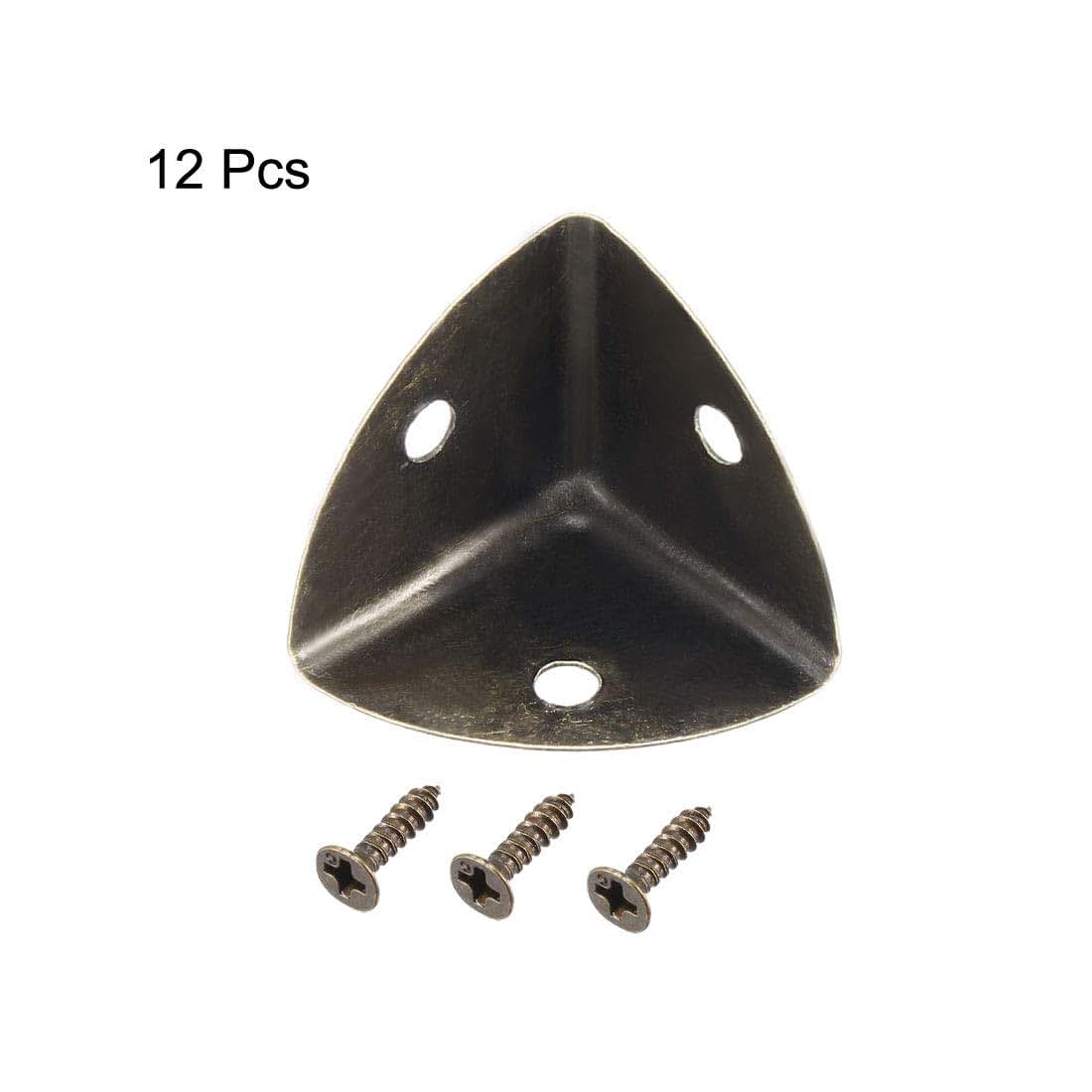 uxcell Metal Box Corner Protectors Edge Guard, 12pcs