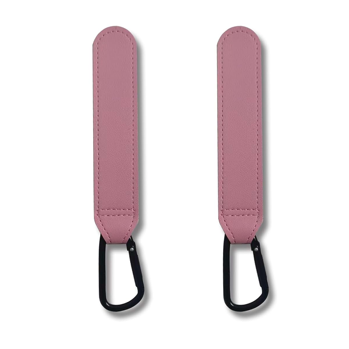 Berhapy Stroller Hooks - 2 Pack Pink Clips With Self-Locking Buckle