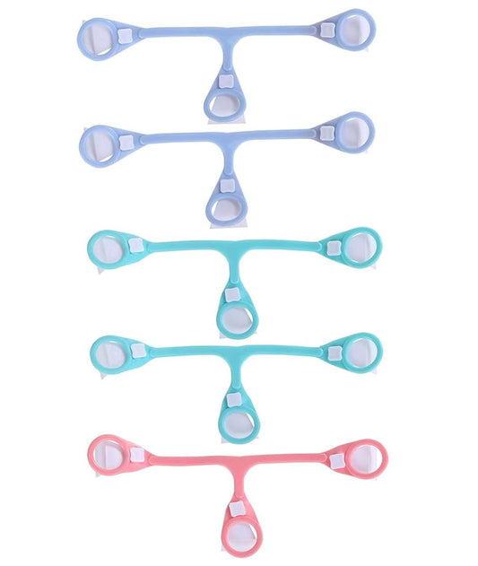 Hacent 5 Pack Baby Cloth Diaper Fasteners, Blue, Green & Pink, Replaces Diaper Pins (GBP-5 Pack)