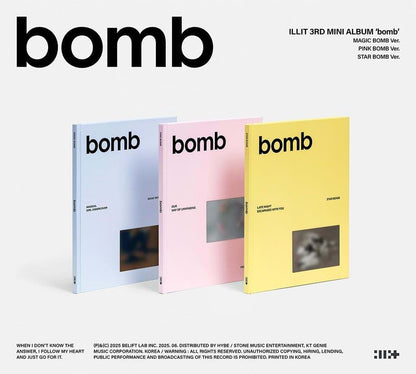ILLIT 3rd Mini Album bomb CD Star Bomb Version with Extra Photocards