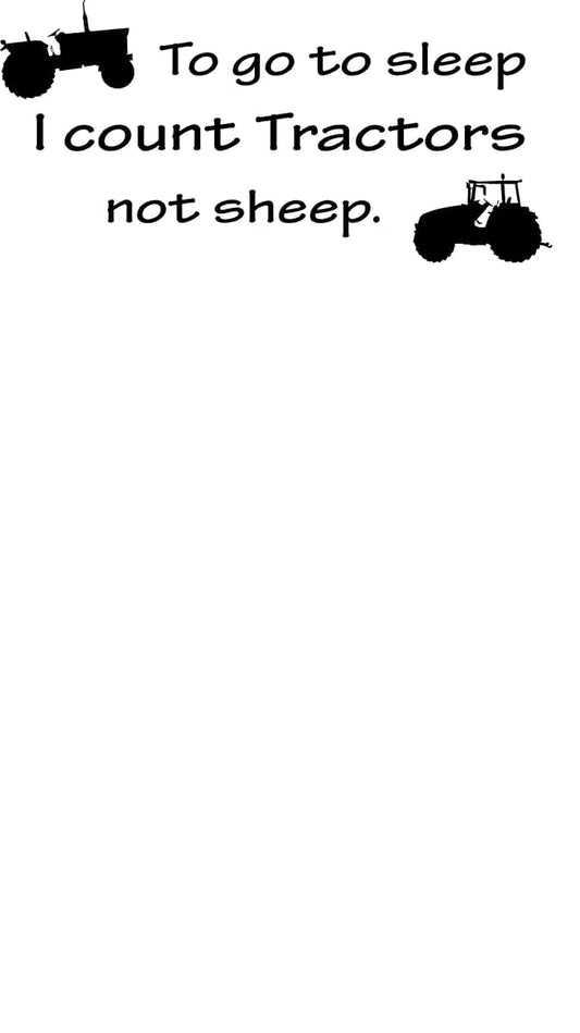 Oracal Vinyl 651 to Go to Sleep I Count Tractors Not Sheep Vinyl Decal Home Décor