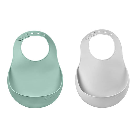 Béaba BEABA Silicone Baby Bib, Baby Bibs with Baby Food Catcher, Baby Boy Bibs Baby Girl Bibs, Baby Essentials for