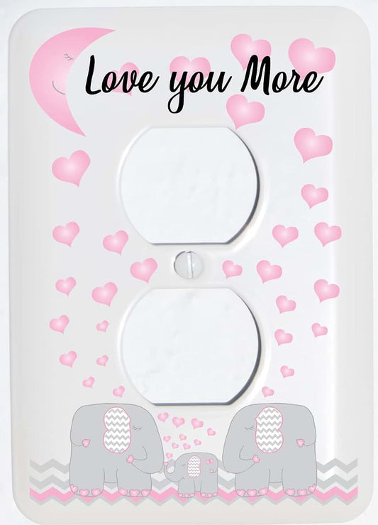 Presto Wall Decals Love you to the moon and back inspirational Light Switch Plate Cover Wall Decor (Outlet Cover)