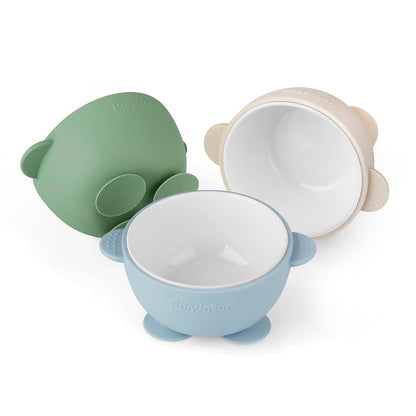 PandaEar Ceramic Baby Bowls With Silicone Sleeves