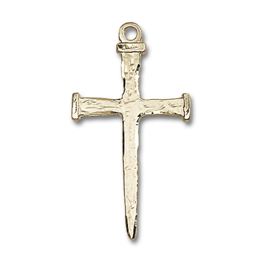 Bonyak Saint Medal Cross Pendant Necklace, Yellow Gold Filled
