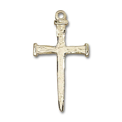 Bonyak Saint Medal Cross Pendant Necklace, Yellow Gold Filled