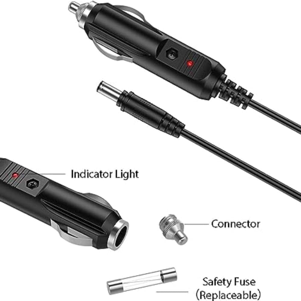 Marg Car DC Adapter for Ameda Purely Yours Breast Pump, 12V Car Lighter Power Supply