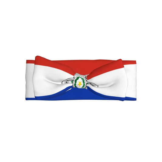 YVNKHKU Flag of Paraguay Baby Headbands Soft Nylon Hairbands with Stretchy Bows Girls Hair Accessories for Newborn